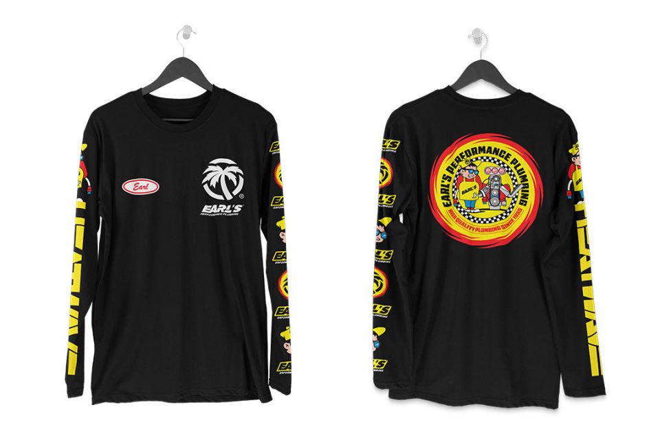 EARL'S x HEAT WAVE LONG SLEEVE T-Shirt Black