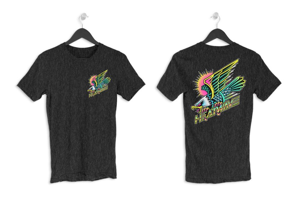 Heat Wave Electric Eagle T-Shirt Mineral Wash