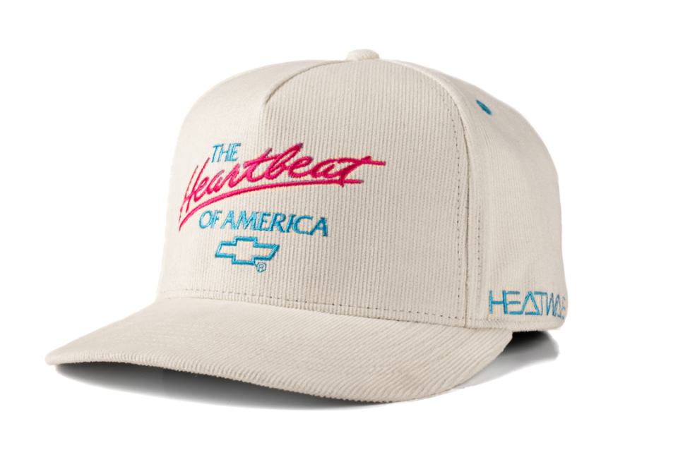 HWV Chevrolet Heart Beat of America Hat - OFF WHITE Cord
