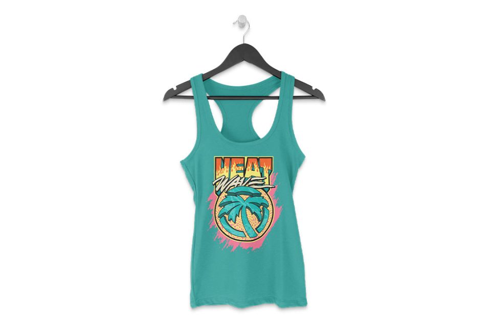 Heat Wave Intense Ladies Tank Top Aqua