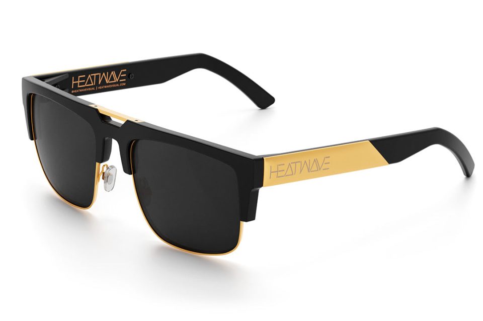 Interceptor Sunglasses: Black/Gold