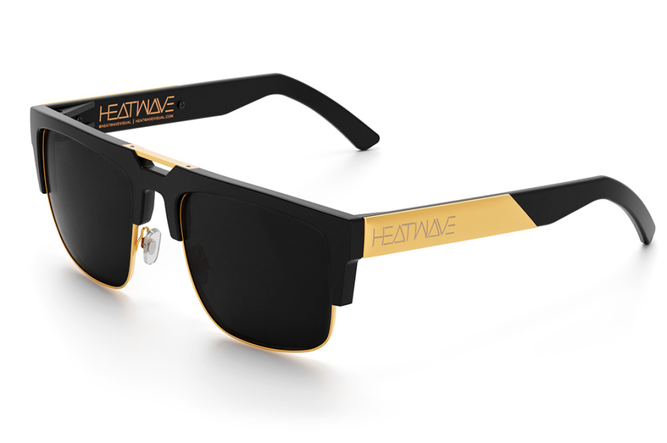 Interceptor Sunglasses: Black/Gold ULTRA BLACK
