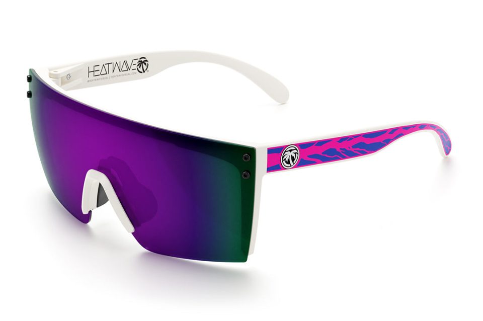 Lazer Face Sunglasses: White Frame Jet Ski Customs